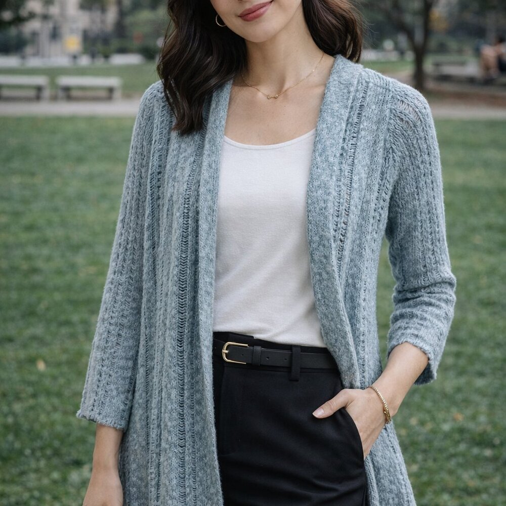 NEW Peruvian Connection Blue Mist Cardigan | Size M
